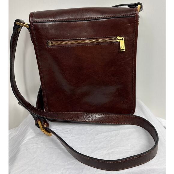 Time Resistance, On The Road Small Leather Messenger Bag, Brown, Leather - Picture 10 of 15